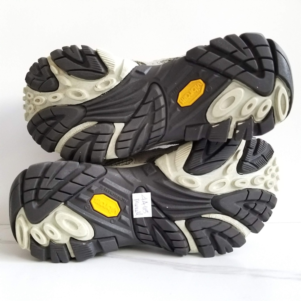 Merrell Moab Low Gray Suede Granite Hiking Shoes - Picture 7 of 8